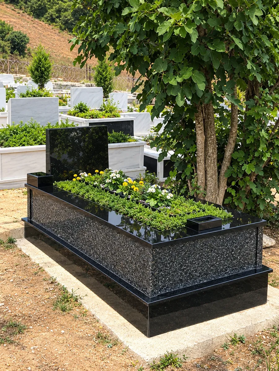 Siyah Granit Mezar 01